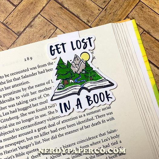 Get Lost - Hand Drawn Magnetic Bookmark