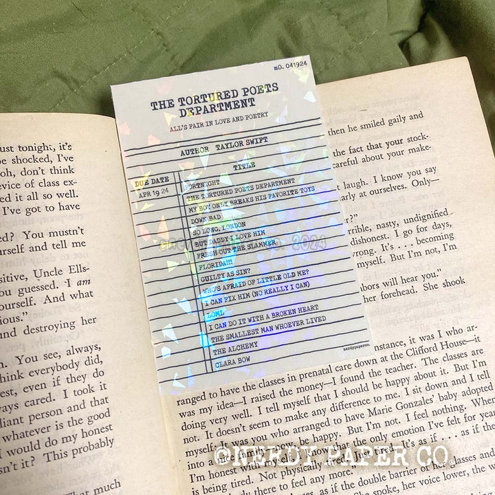 TTPD Library Card | Hand Drawn Holo Page Marker