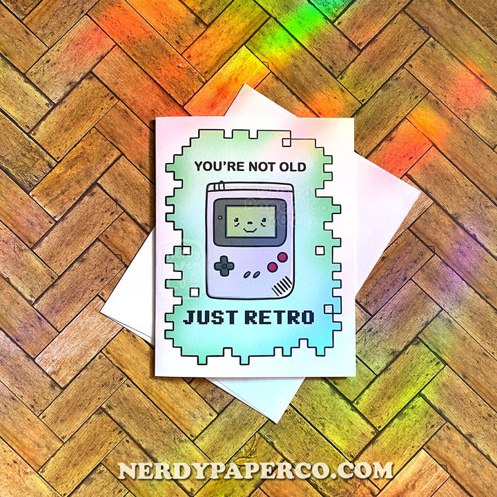 You're Not Old, Just Retro - Hand Drawn Birthday Card