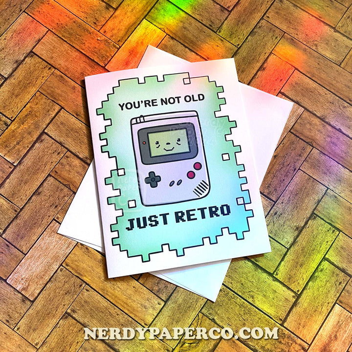 You're Not Old, Just Retro - Hand Drawn Birthday Card