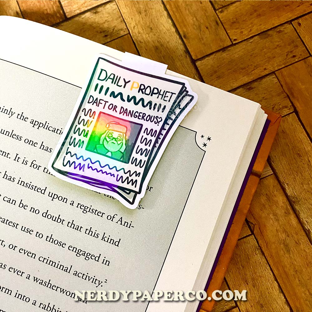 Magical Newspaper | Hand Drawn Magnetic Bookmark