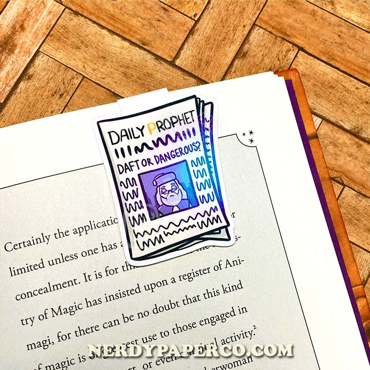 Magical Newspaper | Hand Drawn Magnetic Bookmark