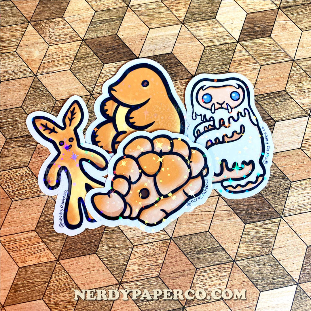 Magical Pastry Package- Hand Drawn Waterproof Holo Vinyl Stickers