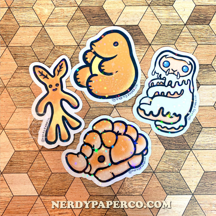 Magical Pastry Package- Hand Drawn Waterproof Holo Vinyl Stickers