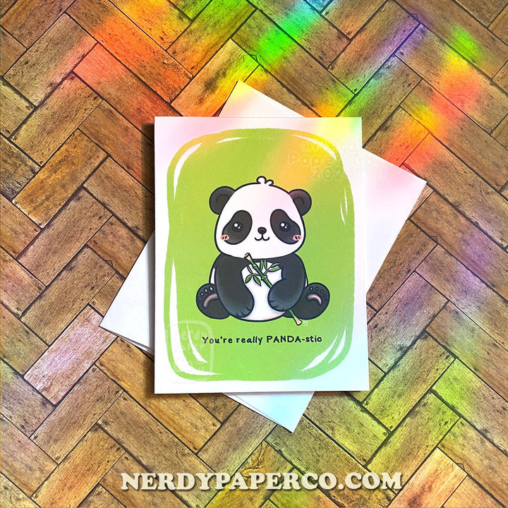 You're PANDA-Stic - Hand Drawn Greeting Card