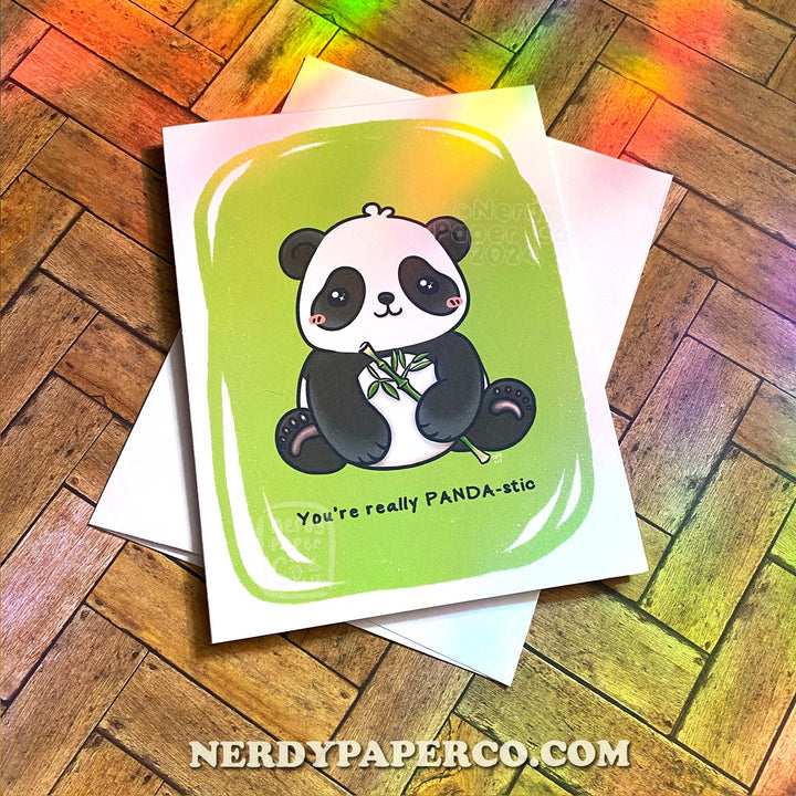 You're PANDA-Stic - Hand Drawn Greeting Card