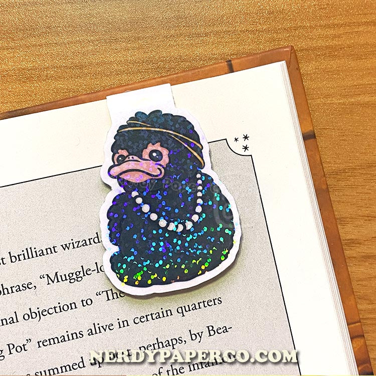 Fancy Teddy | Hand Drawn Magnetic Bookmark- MB022