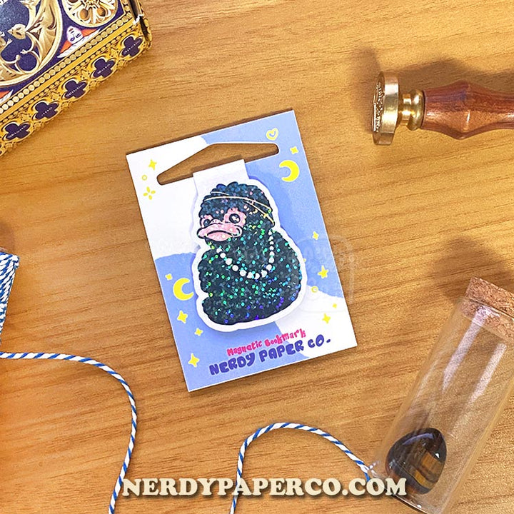 Fancy Teddy | Hand Drawn Magnetic Bookmark- MB022