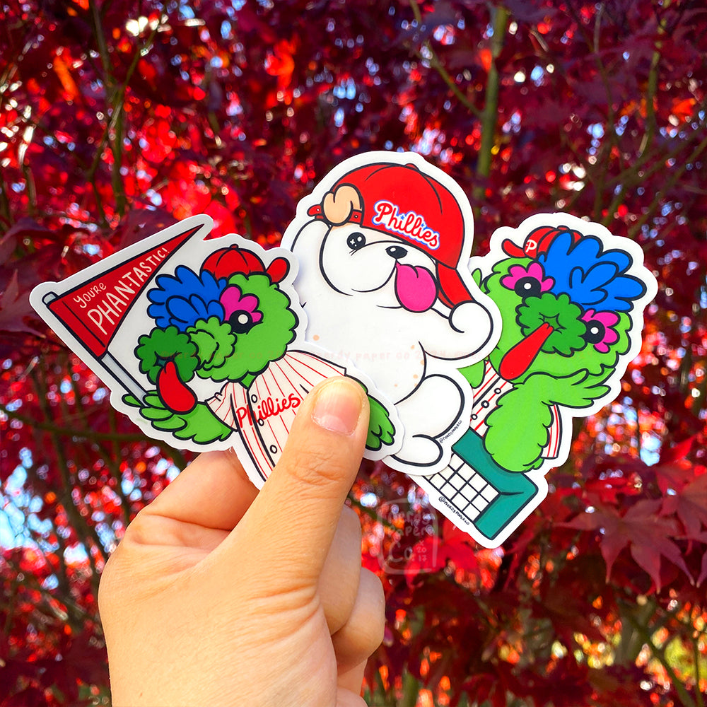 Phillies Fan Theo - Hand Drawn Waterproof Vinyl Sticker