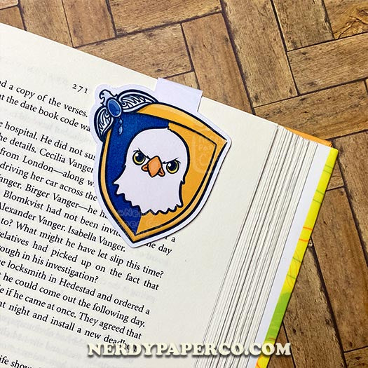 Eagle Crest - Hand Drawn Magnetic Bookmark