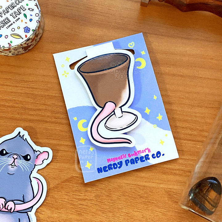 Rat Cup - Hand Drawn Magnetic Bookmark