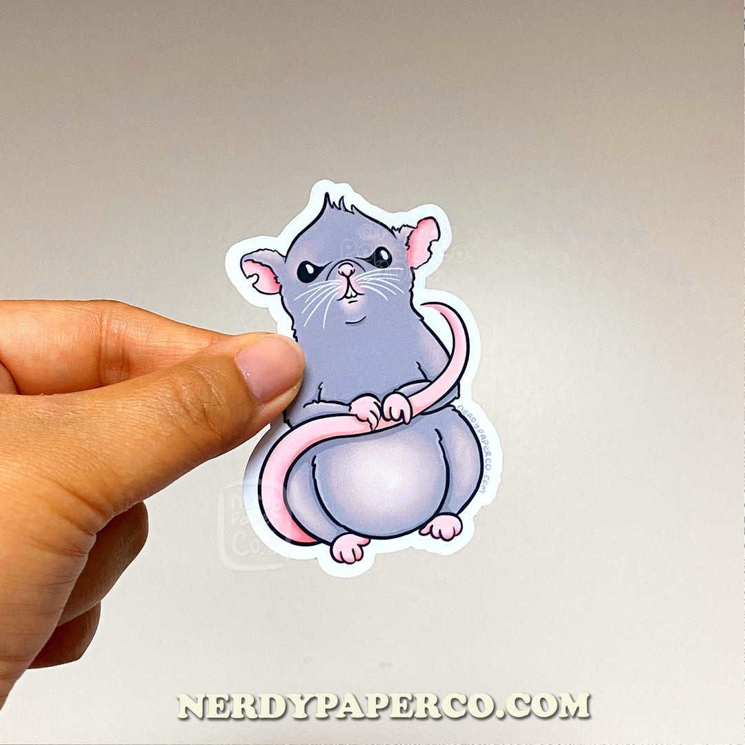 Scabbas the Rat - Hand Drawn Waterproof Vinyl Sticker