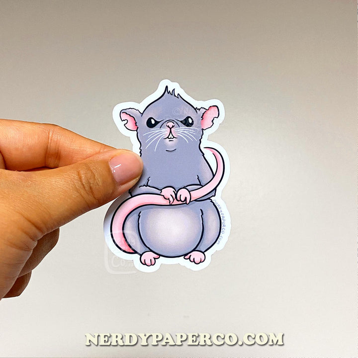 Scabbas the Rat - Hand Drawn Waterproof Vinyl Sticker