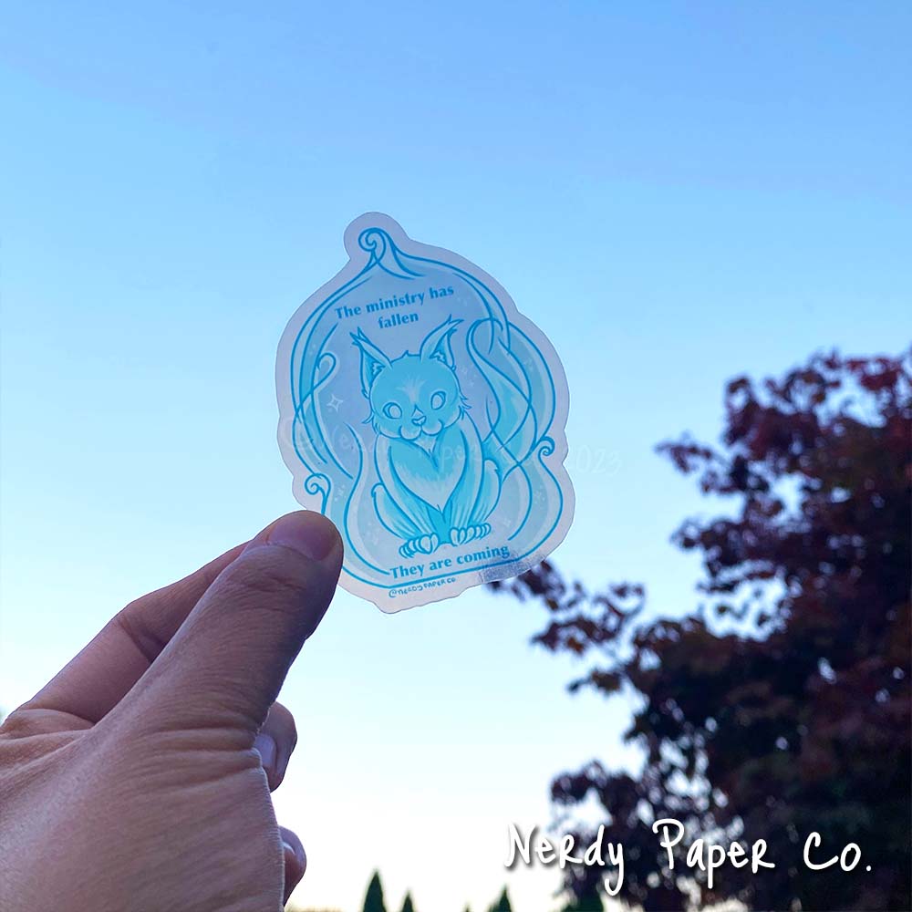 They are Coming - Hand Drawn Clear Holo Waterproof Vinyl Sticker