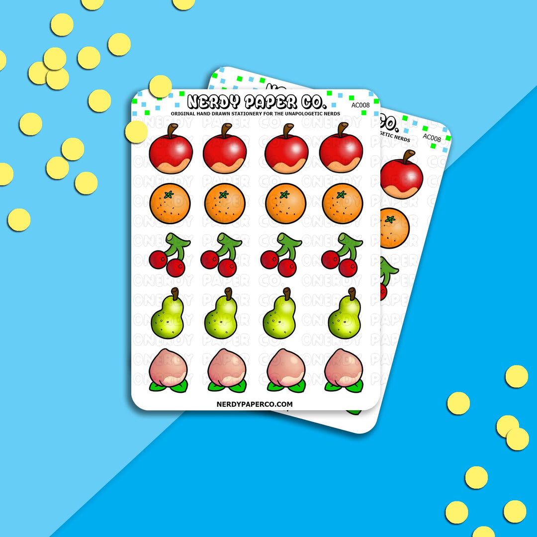TOWN FRUIT - Hand Drawn Planner Stickers - Deco -AC008