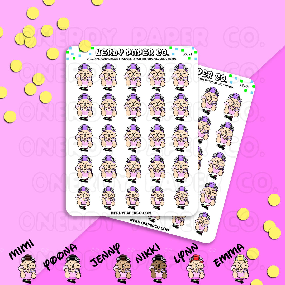 PRIMPING TIME - Hand Drawn Planner Stickers - Deco - DS021