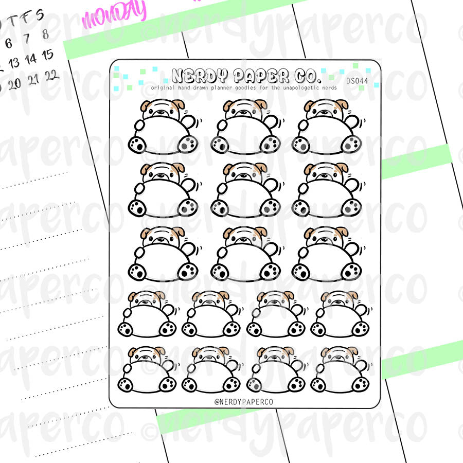 LAZY THEO - Hand Drawn Planner Stickers- DS044