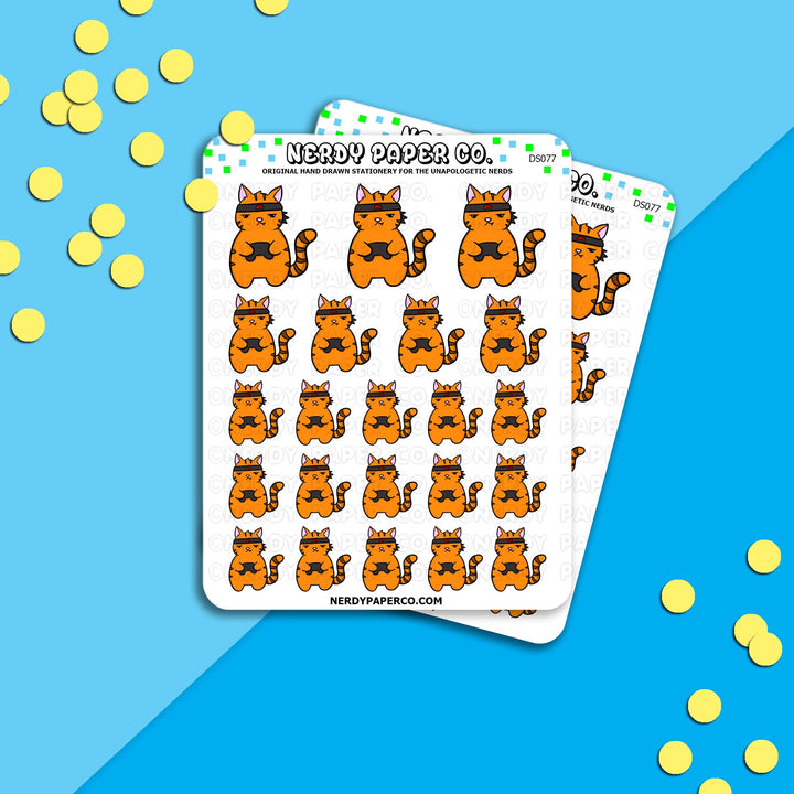 NINJA GAMER SUKI - Hand Drawn Planner Stickers - DS077