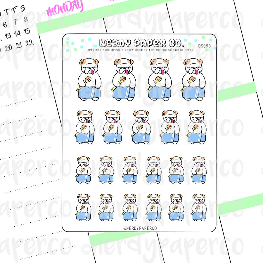 THEO GETS CLEAN  - Hand Drawn Planner Stickers - Deco - DS096