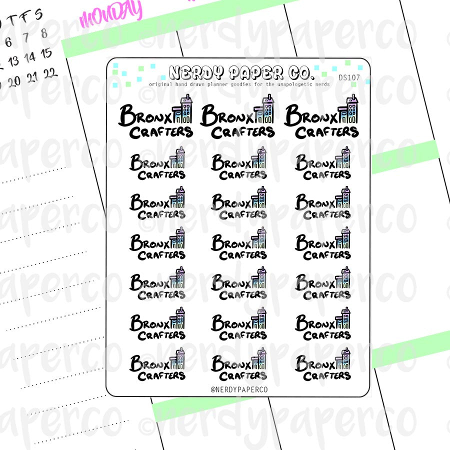 BRONX CRAFTERS - Hand Drawn Planner Stickers - Deco - DS107