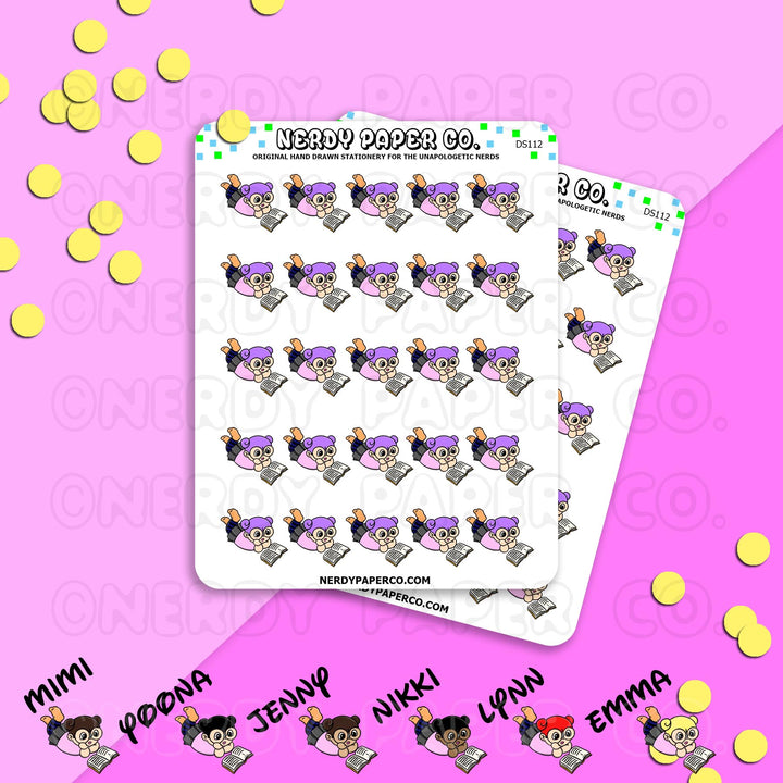 KAYLA READS / Hand Drawn Planner Stickers / Deco - DS112
