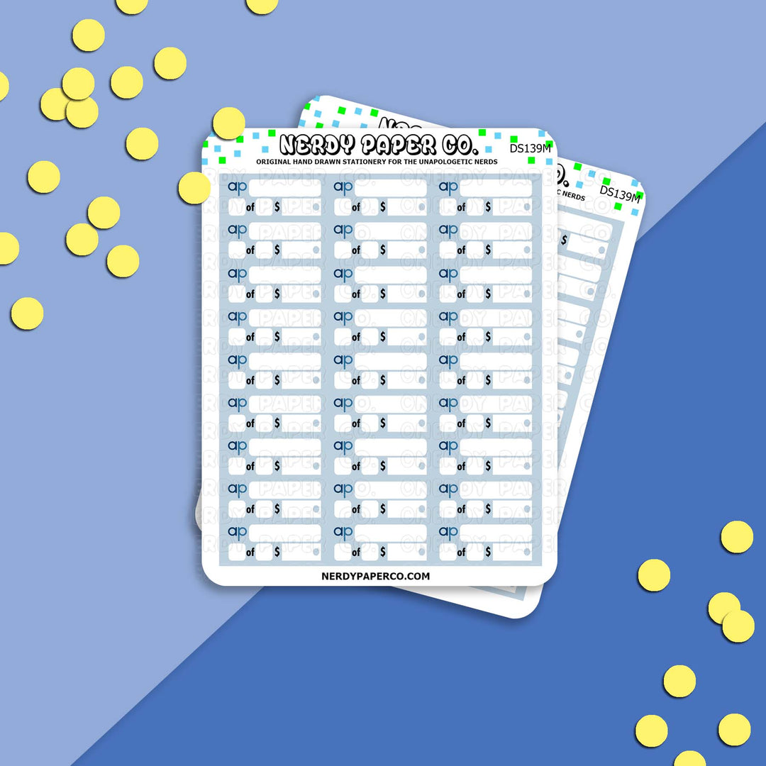 'Aftah Pay' Payment Plan | MICRO - Hand Drawn Planner Stickers - FS139M