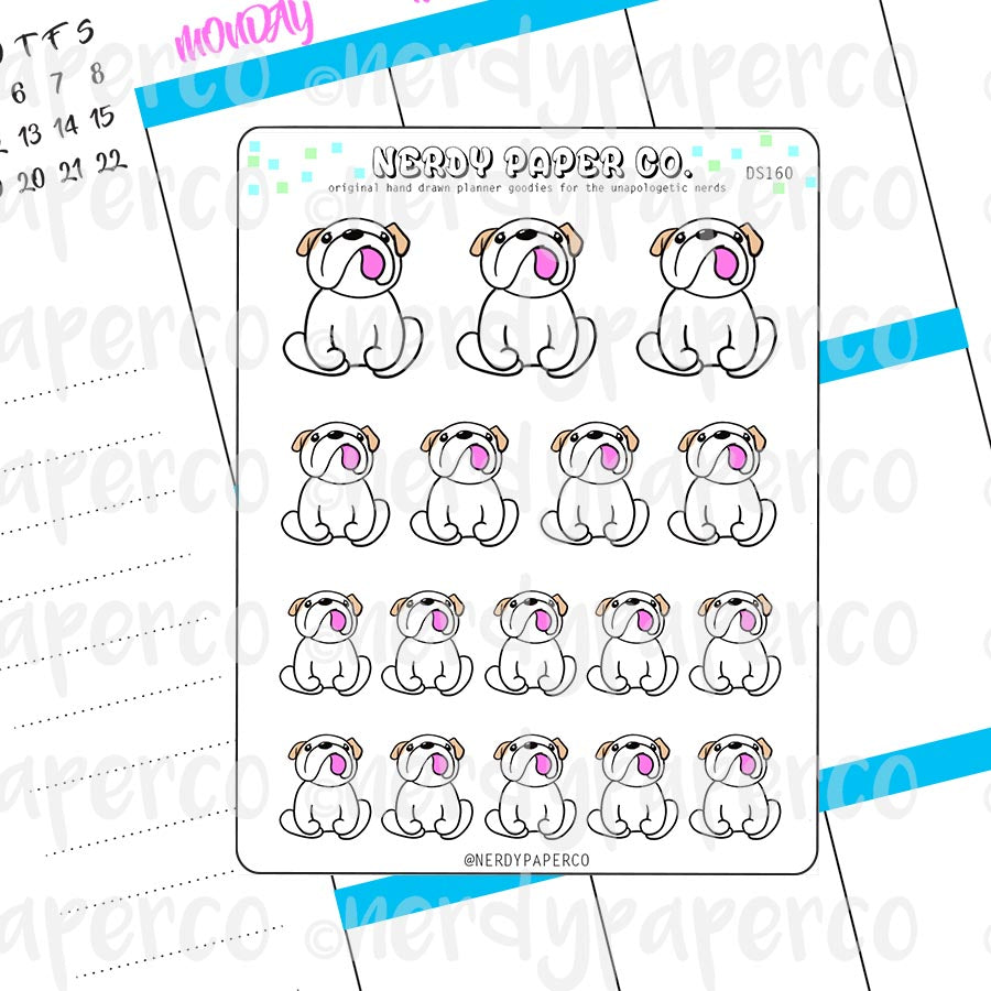 THEO LOOKING UP - Hand Drawn Planner Stickers -DS160