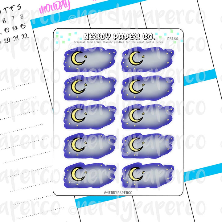 Moonlit boxes - Hand Drawn Planner Stickers -DS166