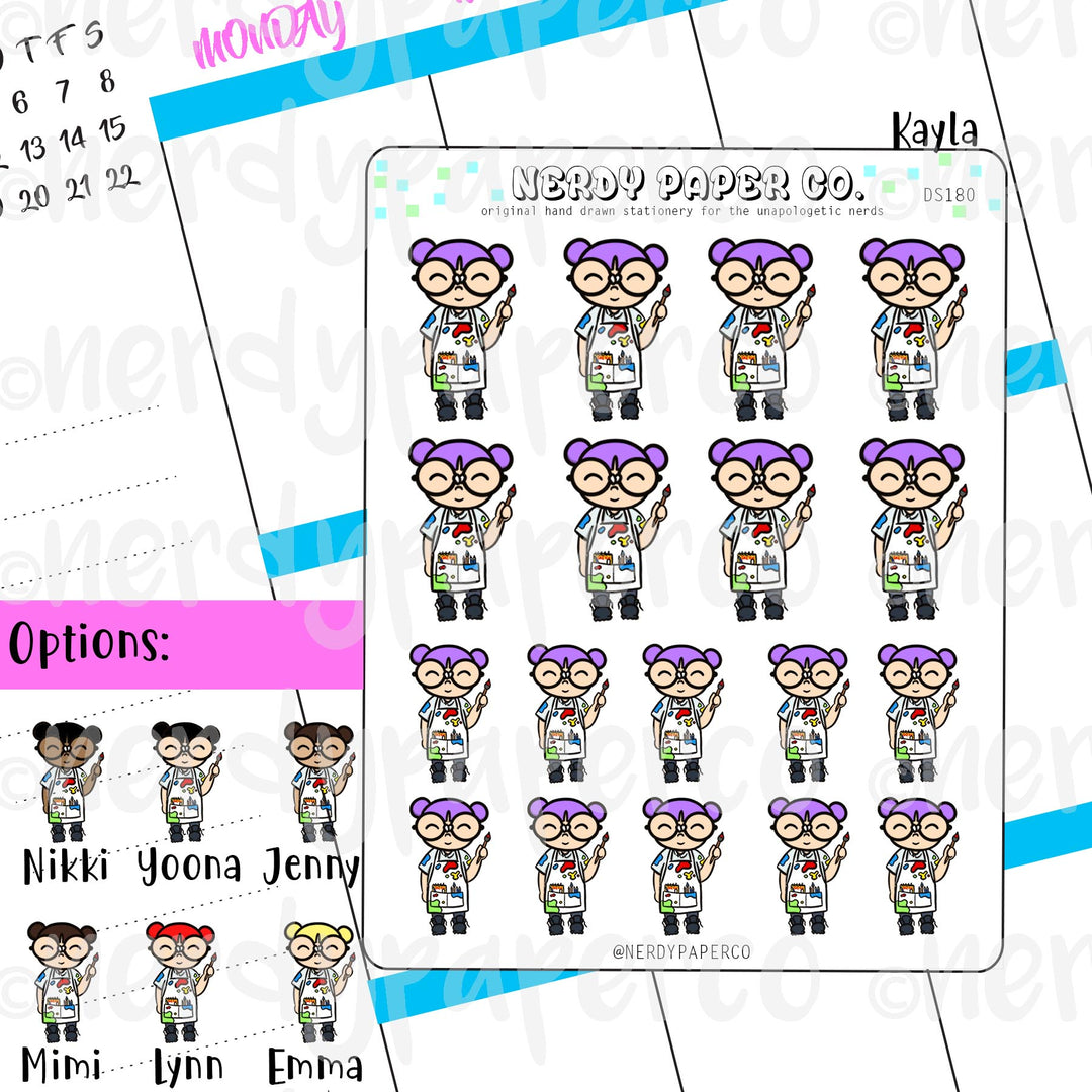 ARTIST KAYLA / Hand Drawn Planner Stickers / Deco -DS180