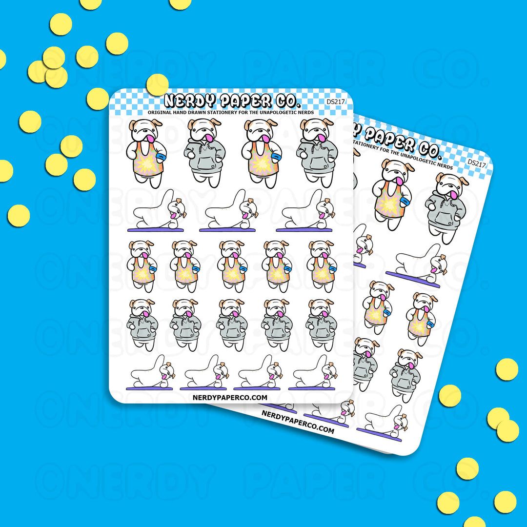 THEO'S GETTING FIT / HAND DRAWN PLANNER STICKERS - DS217