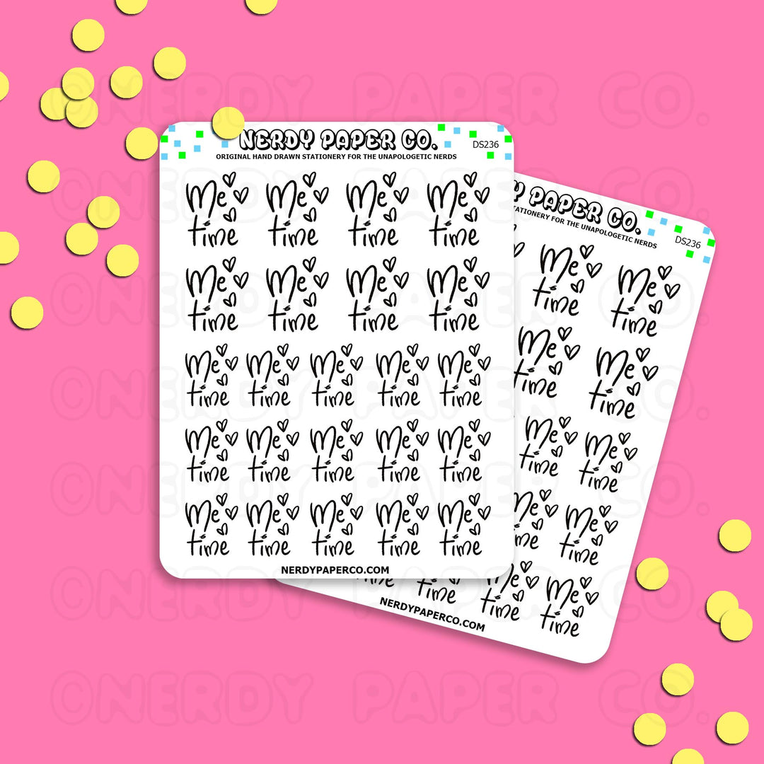 ME TIME - Hand Drawn Planner Stickers - Deco -DS236