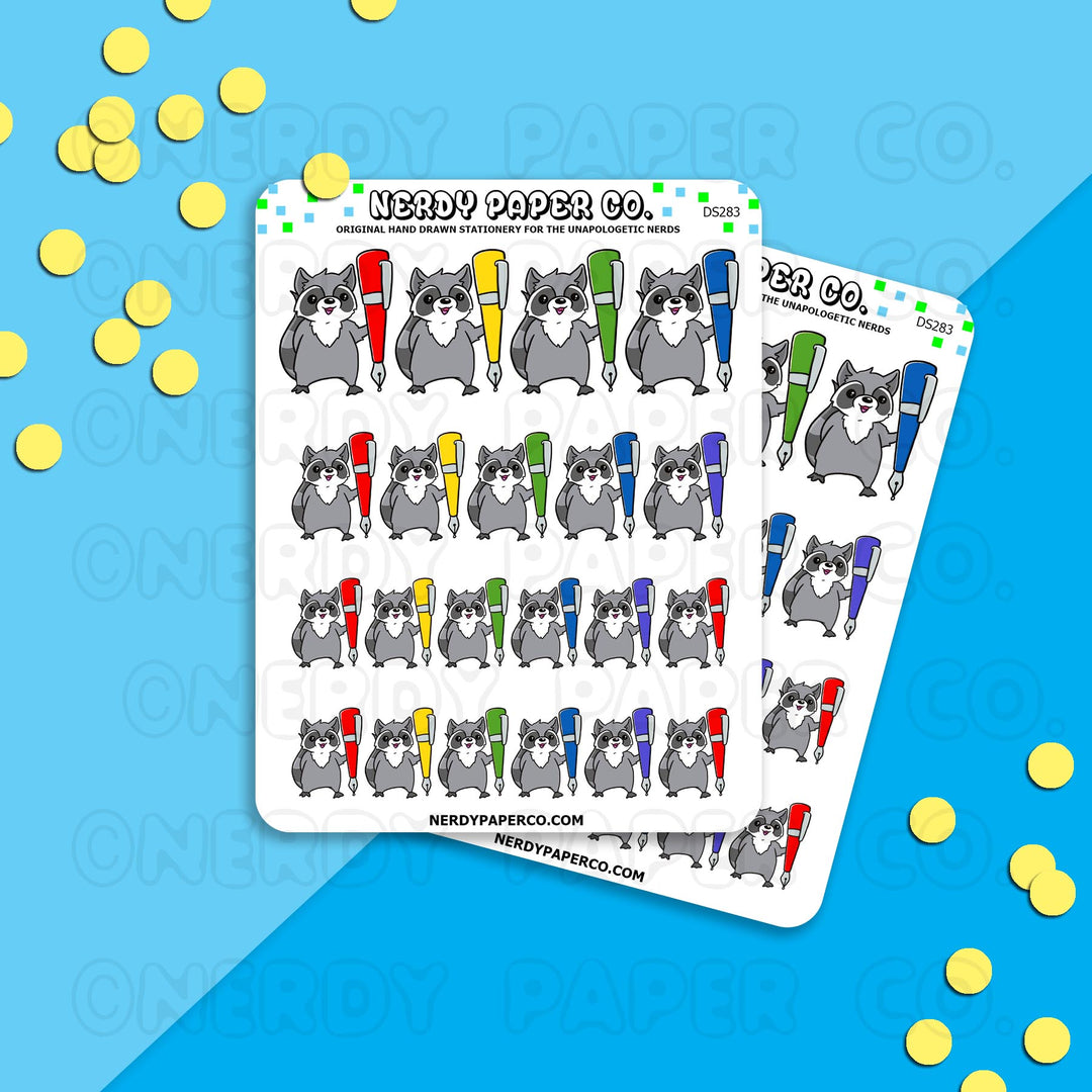 JINI WRITES I - Hand Drawn Planner Stickers - DS283