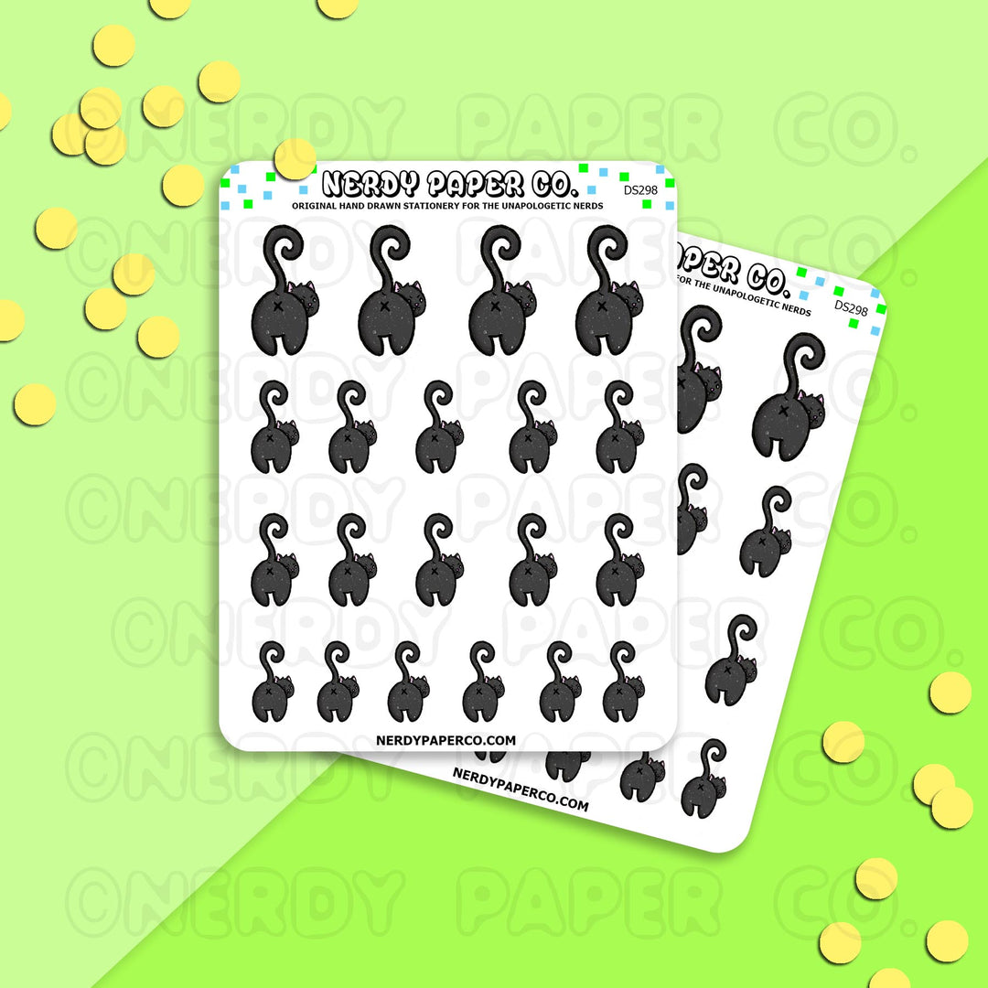 BLACK CAT - Hand Drawn Planner Stickers - DS298