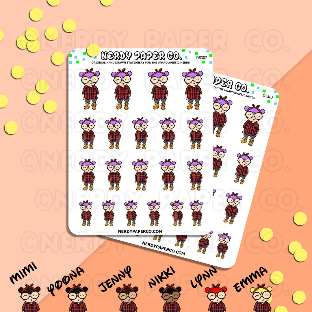 FALL TIME KAYLA - Hand Drawn Planner Stickers - Deco - DS307