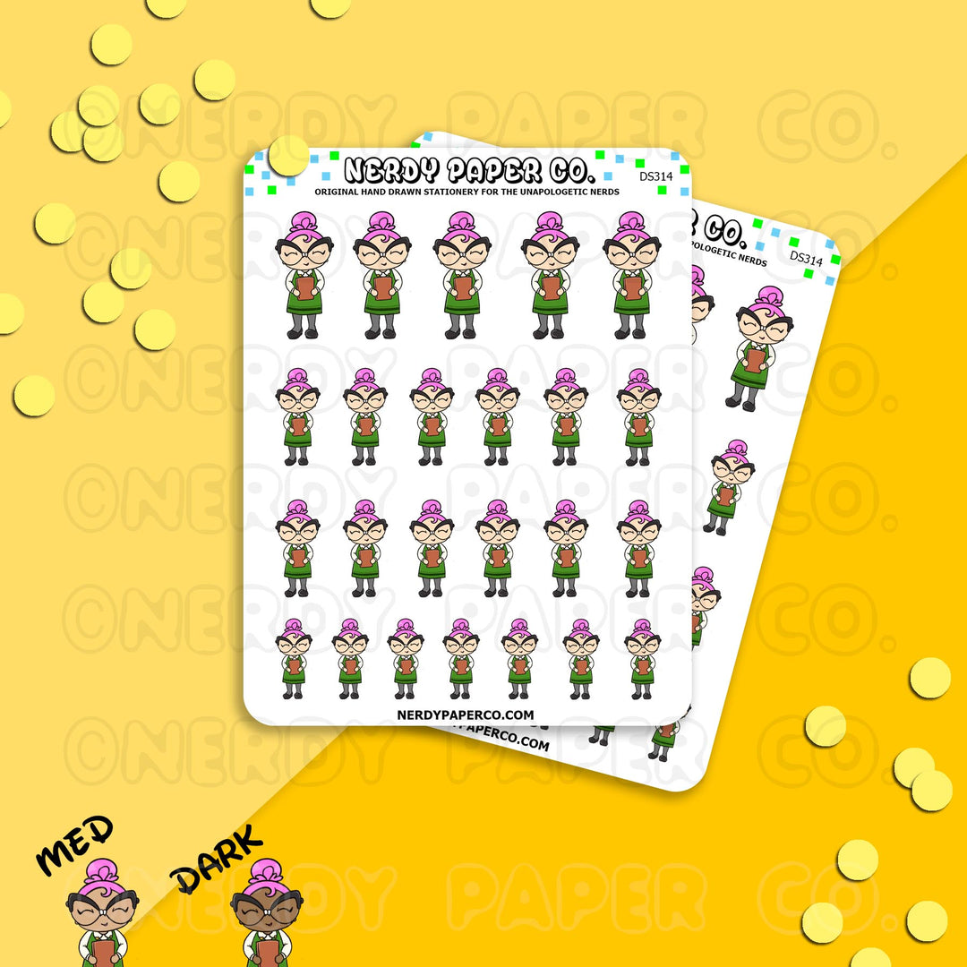 FALL TIME SUZY - Hand Drawn Planner Stickers - Deco - DS314