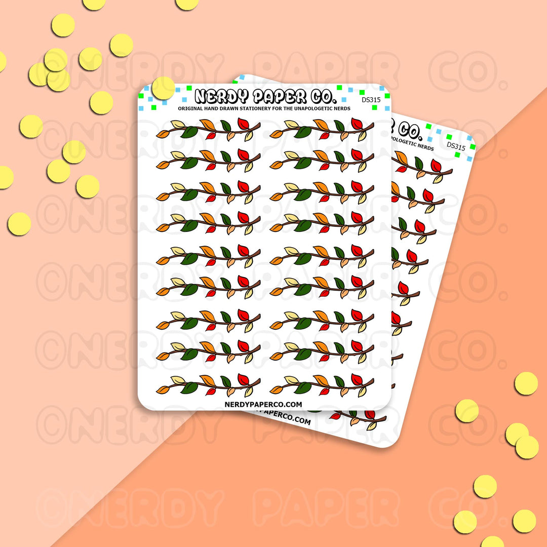 FALL LEAVES - Hand Drawn Planner Stickers - DS315