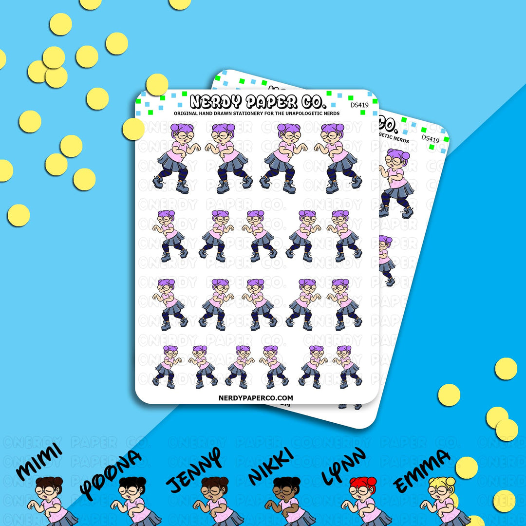 KAYLA'S ZOMBIE WALK - Hand Drawn Planner Stickers - Deco - DS419