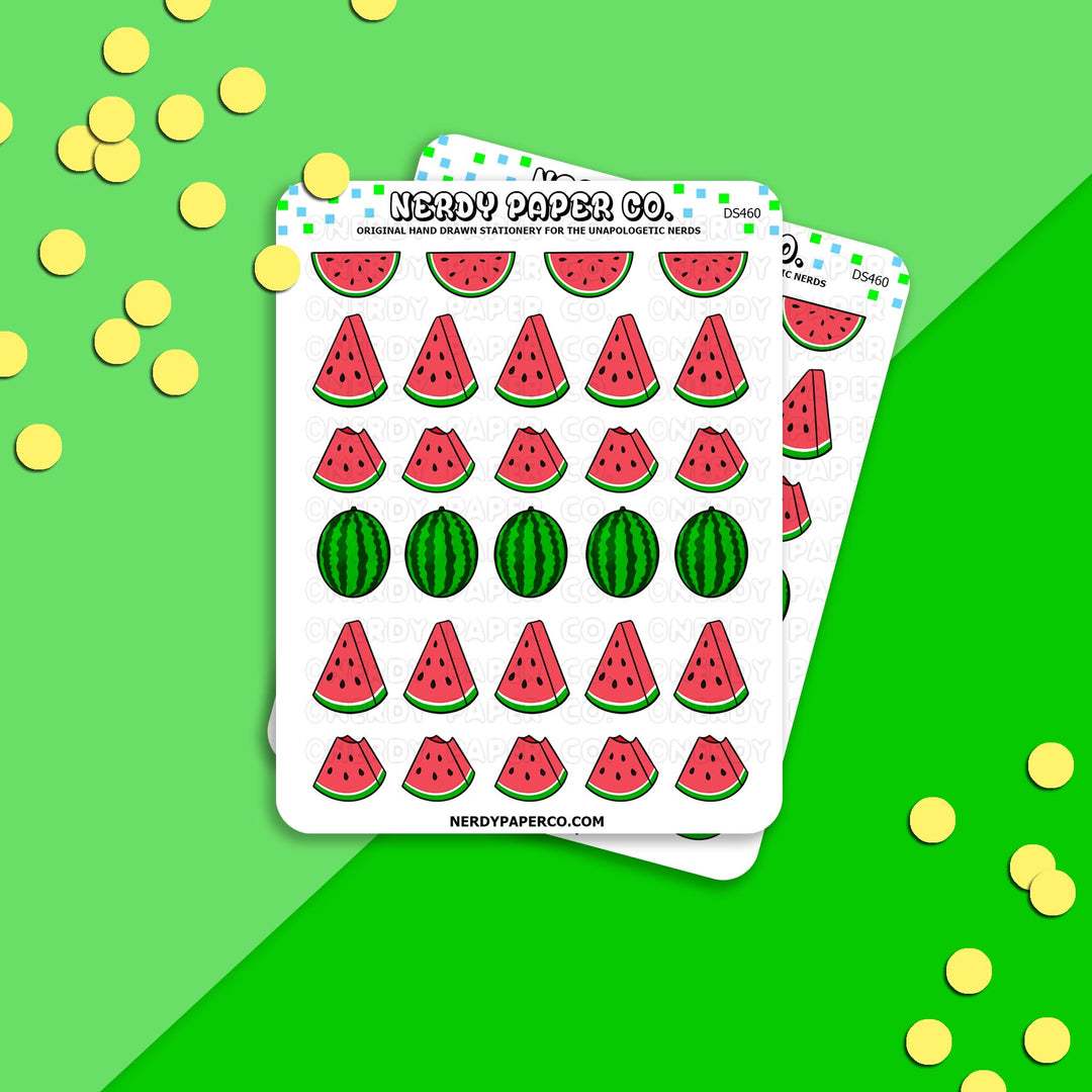 WATERMELONS - Hand Drawn Planner Stickers - DS460