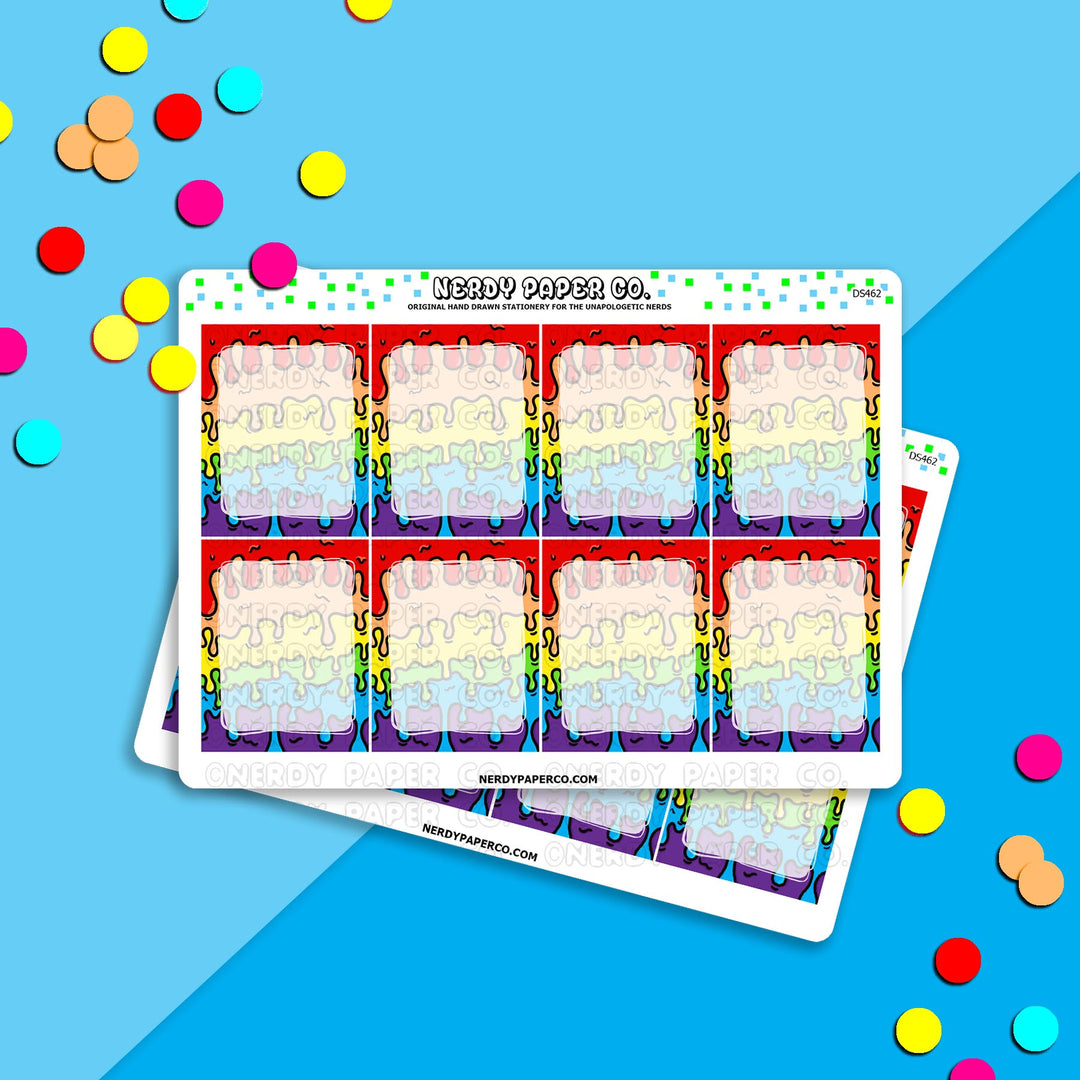 PRIDE PAINT | Full Boxes - Hand Drawn Planner Stickers - DS538