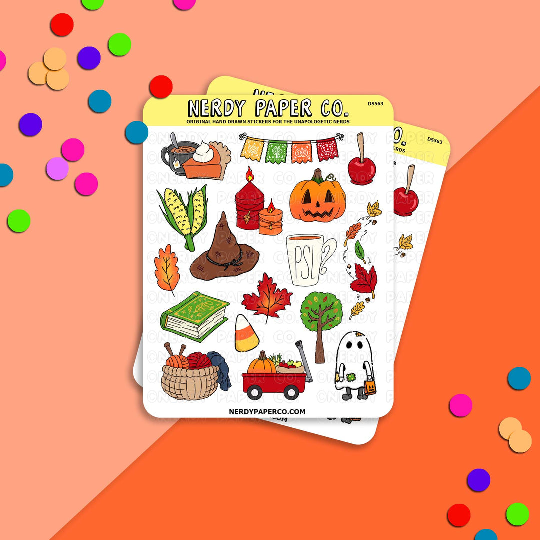Fall Vibes - Hand Drawn Stickers - DS563