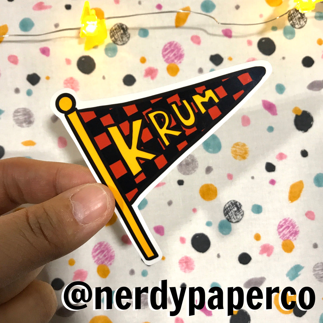 KRUM! - Hand Drawn Wizard Vinyl Sticker- Chibi