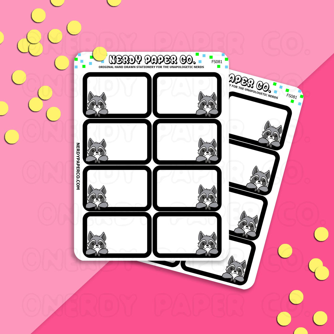 JINI HALF BOXES - Hand Drawn Planner Stickers - FS081