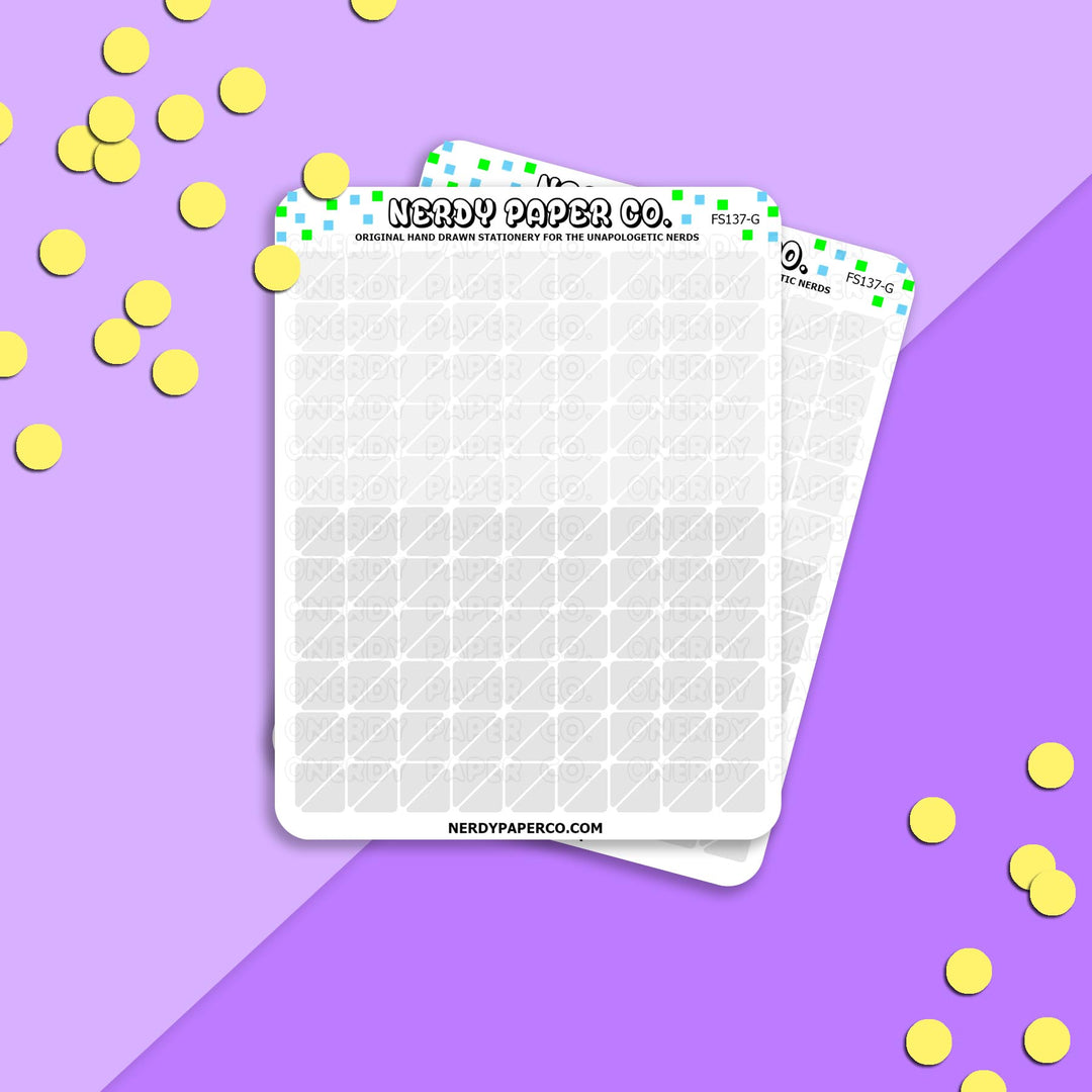 Grey Corners - Hand Drawn Planner Stickers - FS137-G
