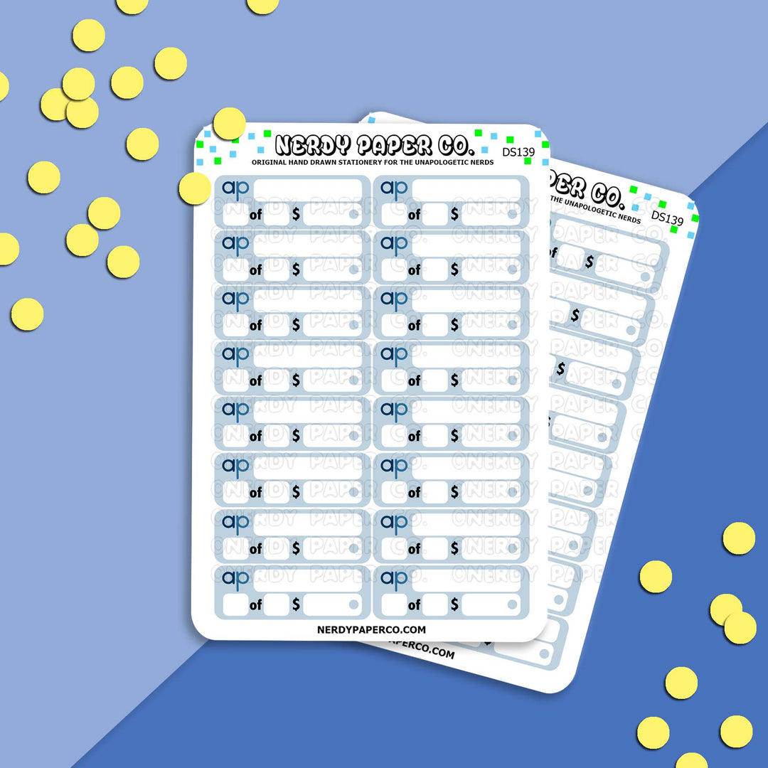 'Aftah Pay' Payment Plan - Hand Drawn Planner Stickers - FS139