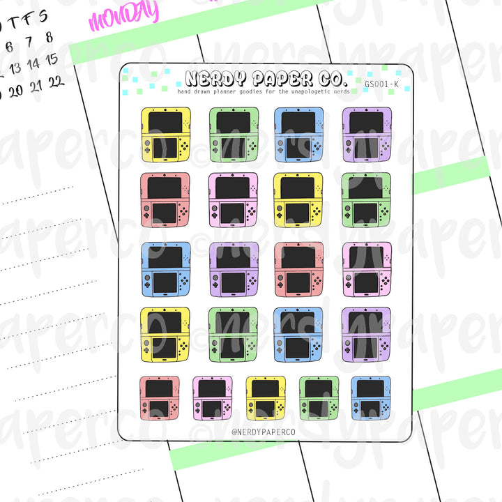 RAINBOW 3DSXL - Hand Drawn Planner Stickers - GS001-K