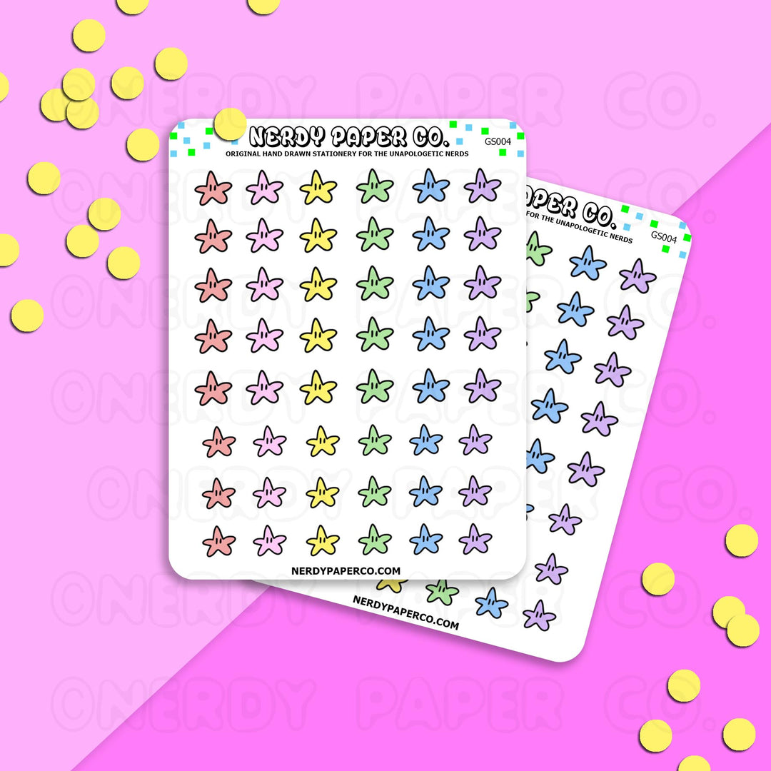GAMER STAR STICKERS - Hand Drawn Planner Stickers - Deco - GS004