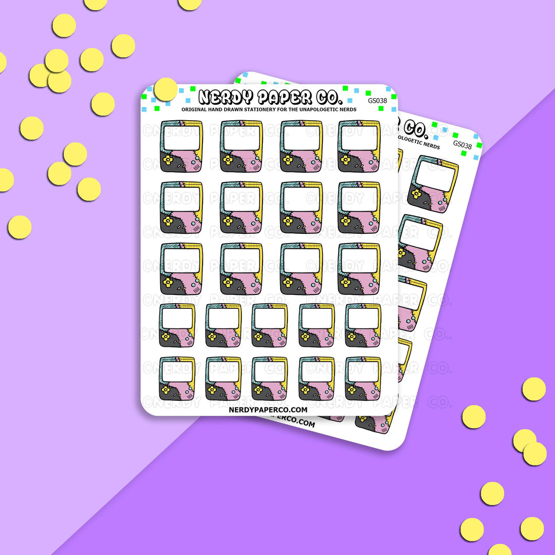 SALLY GAMEBOY - Hand Drawn Planner Stickers - Deco -GS038