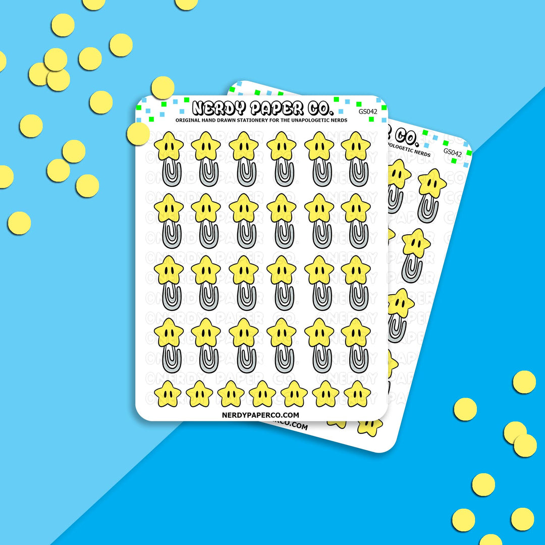 STAR CLIP - Hand Drawn Planner Stickers - Deco - GS042