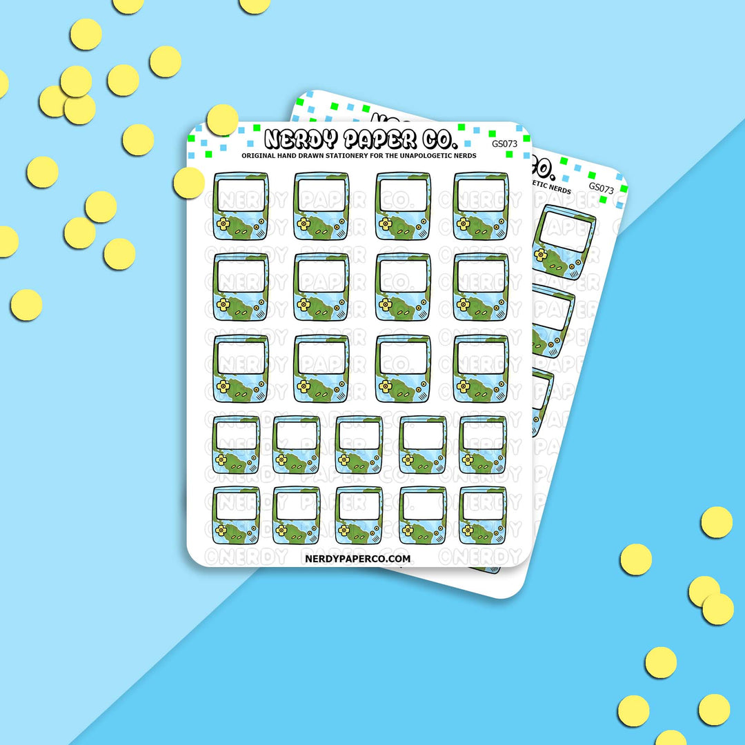 Earth Gameboy - Hand Drawn Planner Stickers - Deco -GS073