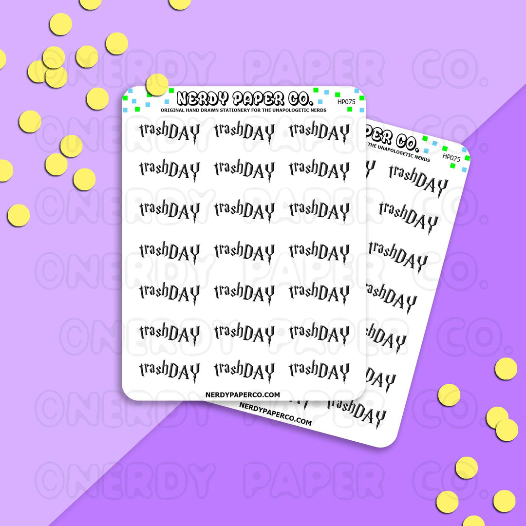 TRASH DAY - Hand Drawn Stickers Deco | HP075